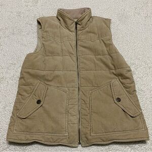 Lauren Jeans Company Ralph Lauren Tan Corduroy Puffer Vest Size L